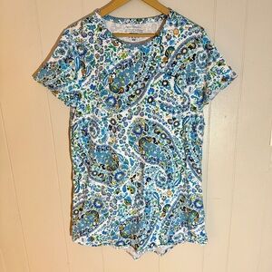 Vera Bradley nightgown blue paisley design women’s medium